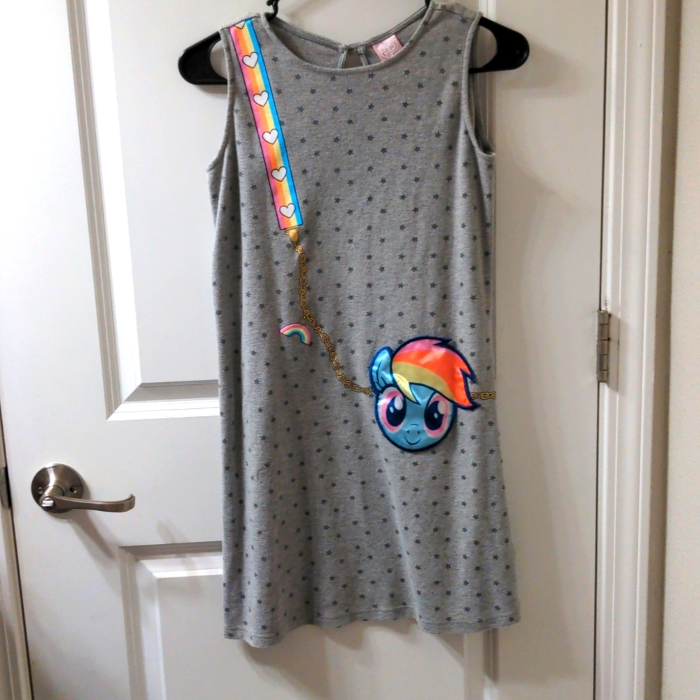 Rainbow Dash Purse Pocket Dress Sleeveless Keyhole Back My Little Pony: FiM